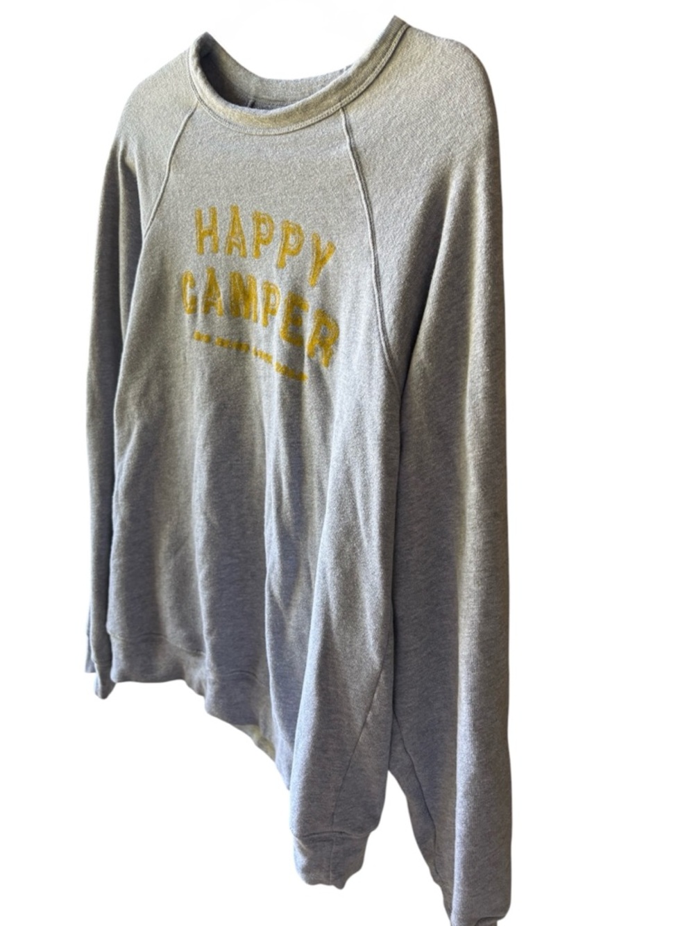 ‘Happy Camper’ Pullover Crewneck Sweatshirt - Large